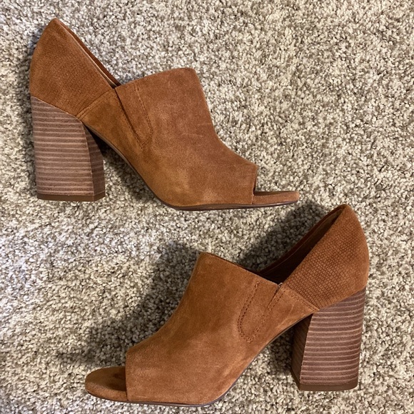 Franco Sarto Leather Loafer Block Heel Pump - Picture 4 of 7